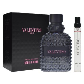 Valentino Uomo Born in Roma Eau de Toilette 100 ml + 15 ml Stick Geschenkt Herren Duftset