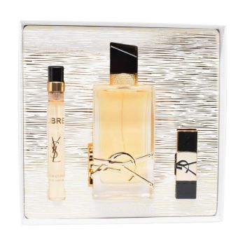 Yves Saint Laurent Libre Eau de Parfum 90 ml + 10 ml & Lippenstift Damen Duft Inhalt