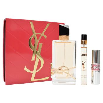 Yves Saint Laurent Libre Eau de Parfum 90 ml + 10 ml & Lippenstift Damen Duft Set