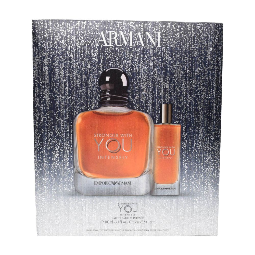 Giorgio Armani Stronger with You Eau de Parfum 100 ml + 15 ml Duft Set Herren Geschenk Back