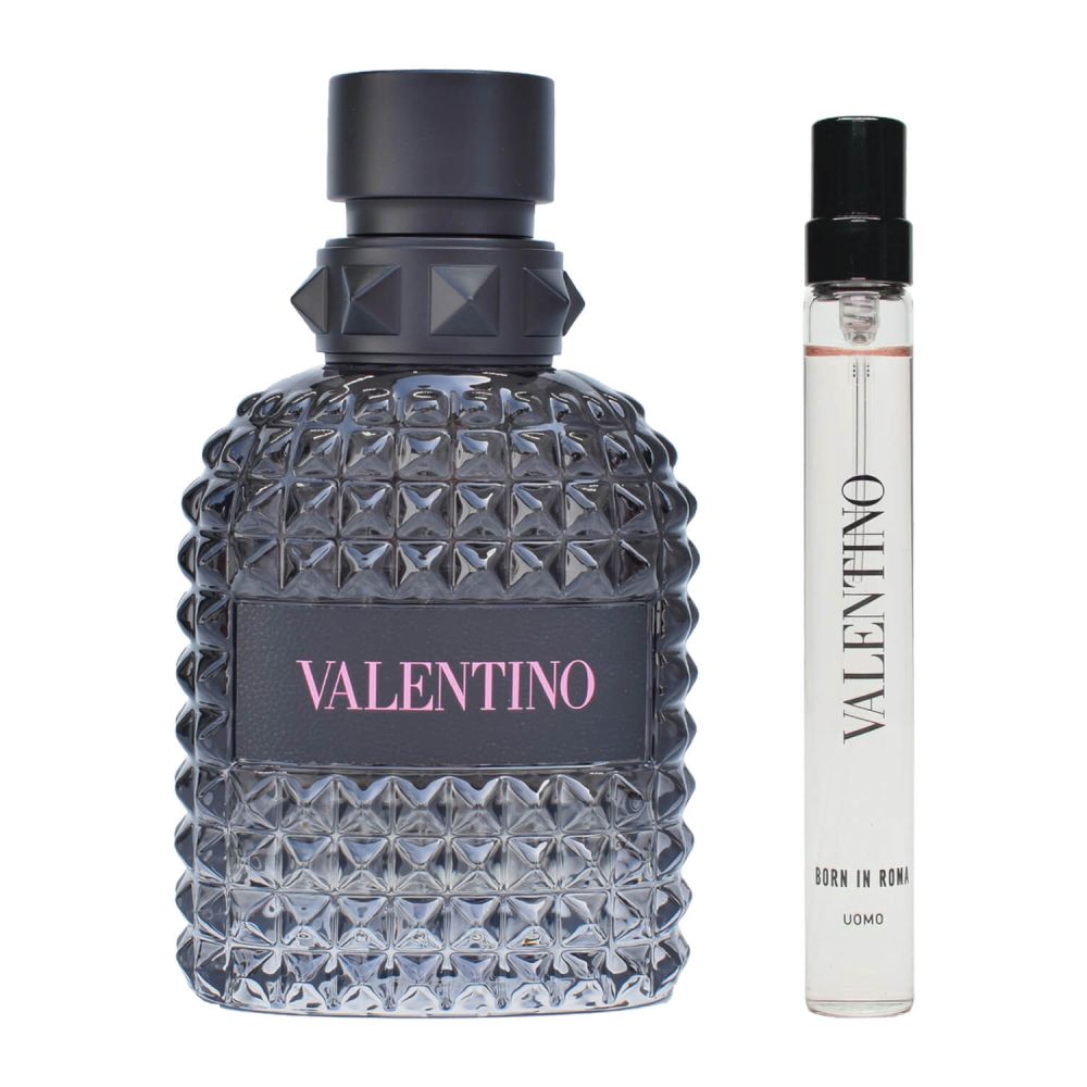 Valentino Uomo Born in Roma Eau de Toilette 100 ml + 15 ml Stick Geschenkt Herren Duftset Flakon