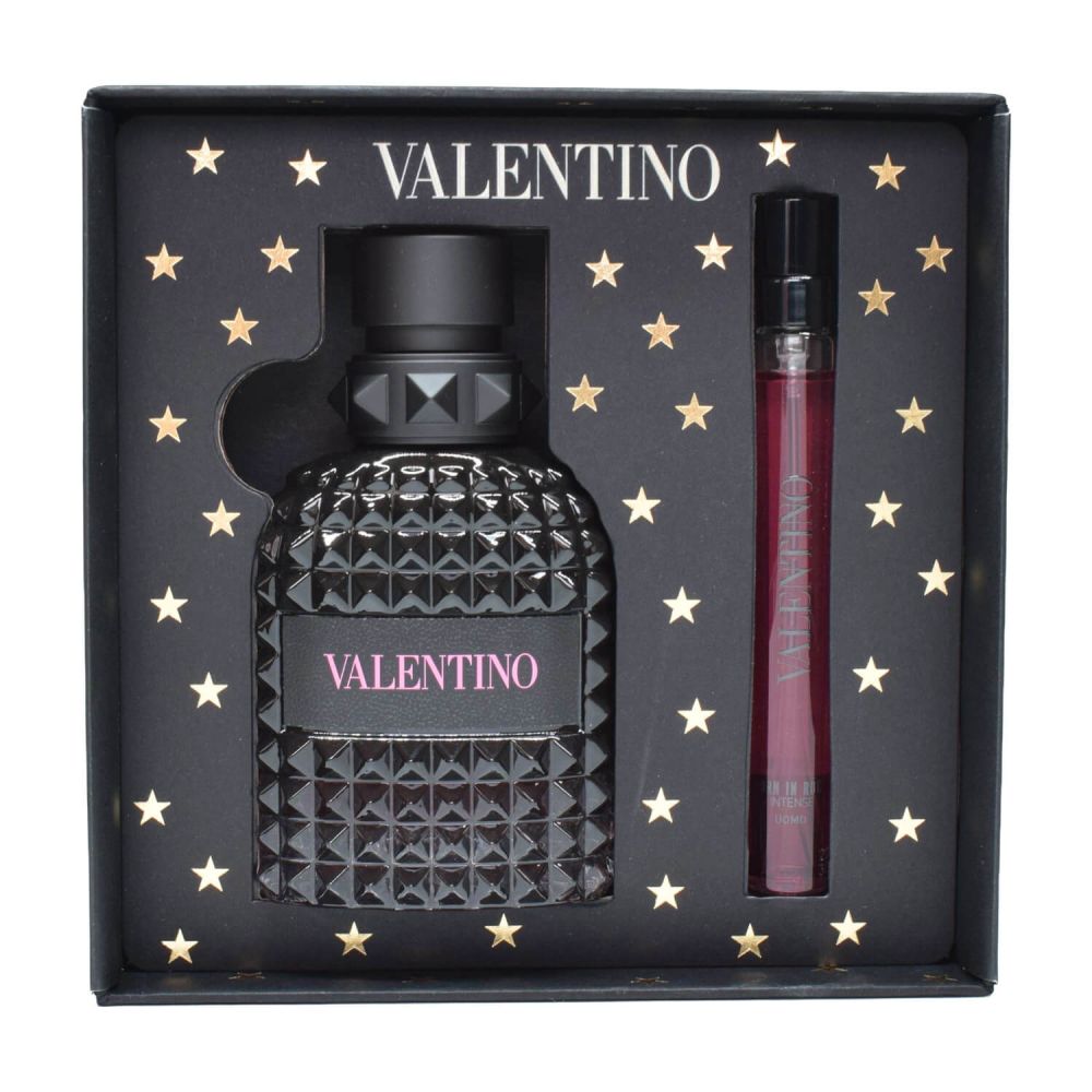 Valentino Uomo Born in Roma Intense Eau de Parfum 50 ml + Travel Stick 10 ml Herren Geschenkset Inhalt