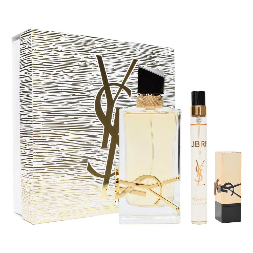 Yves Saint Laurent Libre Eau de Parfum 90 ml + 10 ml & Lippenstift Damen Duft Set